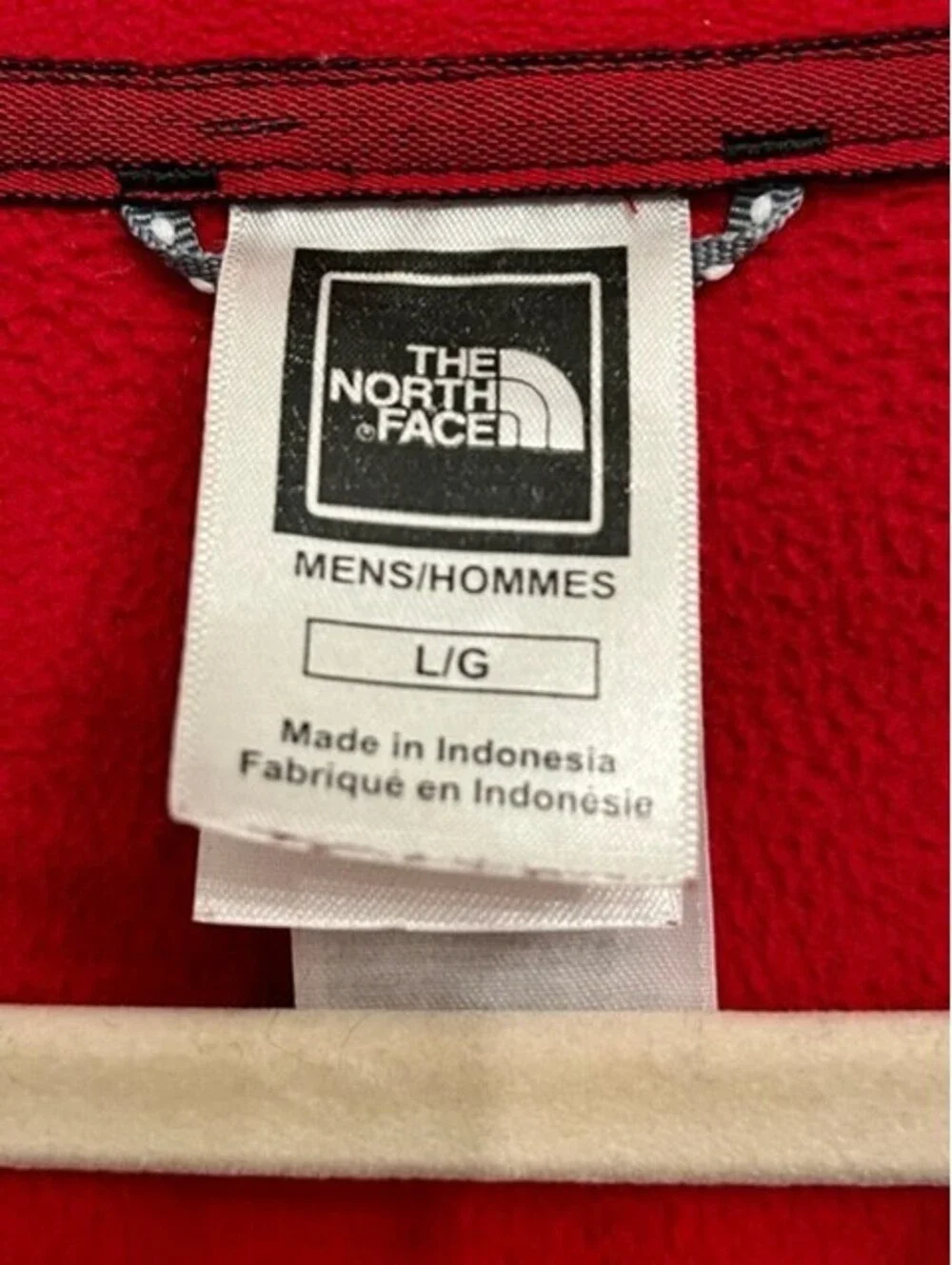 The North Face TKA Glacier Quarter-Zip Fleece Pullover Red Black Colorway Size L
